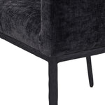 Reeves Chenille Fabric Upholstered Dining Arm Chair in Black