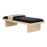 Arlington Chenille Fabric Upholstered Bench in Black