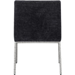 Reeves Chenille Fabric Upholstered Dining Arm Chair in Black