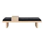 Arlington Chenille Fabric Upholstered Bench in Black
