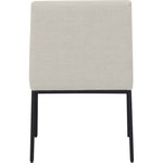 Reeves Chenille Fabric Upholstered Dining Arm Chair in Cream