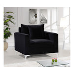 Naomi Velvet Upholstered Chair in Black