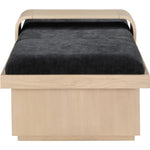 Arlington Chenille Fabric Upholstered Bench in Black