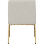 Reeves Chenille Fabric Upholstered Dining Arm Chair in Cream