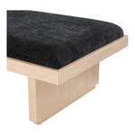 Arlington Chenille Fabric Upholstered Bench in Black