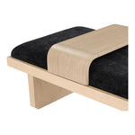 Arlington Chenille Fabric Upholstered Bench in Black