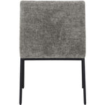 Reeves Chenille Fabric Upholstered Dining Arm Chair in Grey