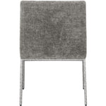 Reeves Chenille Fabric Upholstered Dining Arm Chair in Grey