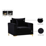 Naomi Velvet Upholstered Chair in Black