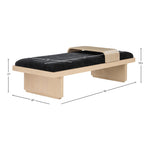 Arlington Chenille Fabric Upholstered Bench in Black