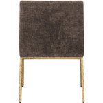Reeves Chenille Fabric Upholstered Dining Arm Chair in Brown