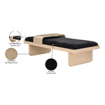 Arlington Chenille Fabric Upholstered Bench in Black