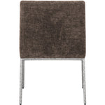 Reeves Chenille Fabric Upholstered Dining Arm Chair in Brown