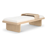 Arlington Chenille Fabric Upholstered Bench in Cream