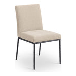 Reeves Chenille Fabric Upholstered Dining Side Chair in Beige