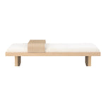 Arlington Chenille Fabric Upholstered Bench in Cream
