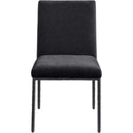 Reeves Chenille Fabric Upholstered Dining Side Chair in Black