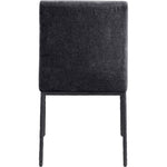 Reeves Chenille Fabric Upholstered Dining Side Chair in Black