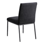 Reeves Chenille Fabric Upholstered Dining Side Chair in Black
