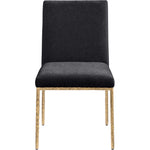 Reeves Chenille Fabric Upholstered Dining Side Chair in Black