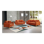 Naomi Velvet Upholstered Chair in Cognac