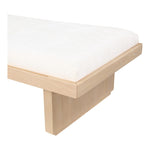 Arlington Chenille Fabric Upholstered Bench in Cream