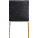 Reeves Chenille Fabric Upholstered Dining Side Chair in Black