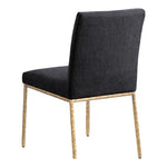 Reeves Chenille Fabric Upholstered Dining Side Chair in Black