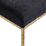 Reeves Chenille Fabric Upholstered Dining Side Chair in Black