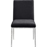 Reeves Chenille Fabric Upholstered Dining Side Chair in Black