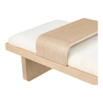 Arlington Chenille Fabric Upholstered Bench in Cream