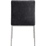 Reeves Chenille Fabric Upholstered Dining Side Chair in Black