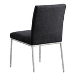 Reeves Chenille Fabric Upholstered Dining Side Chair in Black
