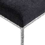Reeves Chenille Fabric Upholstered Dining Side Chair in Black