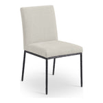 Reeves Chenille Fabric Upholstered Dining Side Chair in Cream
