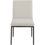 Reeves Chenille Fabric Upholstered Dining Side Chair in Cream