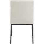 Reeves Chenille Fabric Upholstered Dining Side Chair in Cream