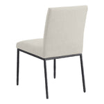 Reeves Chenille Fabric Upholstered Dining Side Chair in Cream