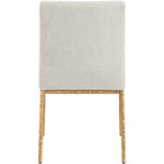 Reeves Chenille Fabric Upholstered Dining Side Chair in Cream