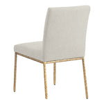 Reeves Chenille Fabric Upholstered Dining Side Chair in Cream