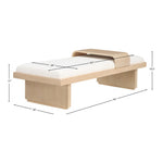 Arlington Chenille Fabric Upholstered Bench in Cream