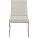Reeves Chenille Fabric Upholstered Dining Side Chair in Cream