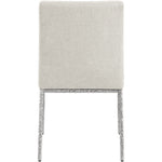 Reeves Chenille Fabric Upholstered Dining Side Chair in Cream