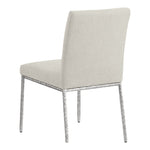 Reeves Chenille Fabric Upholstered Dining Side Chair in Cream