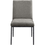 Reeves Chenille Fabric Upholstered Dining Side Chair in Grey