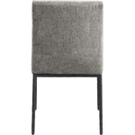 Reeves Chenille Fabric Upholstered Dining Side Chair in Grey