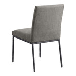 Reeves Chenille Fabric Upholstered Dining Side Chair in Grey