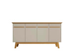 Yonkers 63" Sideboard in Off White and Natural