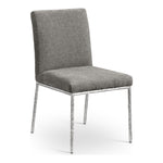 Reeves Chenille Fabric Upholstered Dining Side Chair in Grey