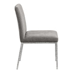 Reeves Chenille Fabric Upholstered Dining Side Chair in Grey